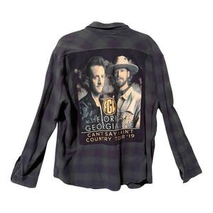 Florida Georgia Line Can’t Say I Ain’t Country Tour 2019 Flannel Shirt Size XXL